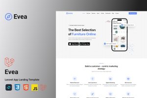 Evea – App Laravel Landing Page Template