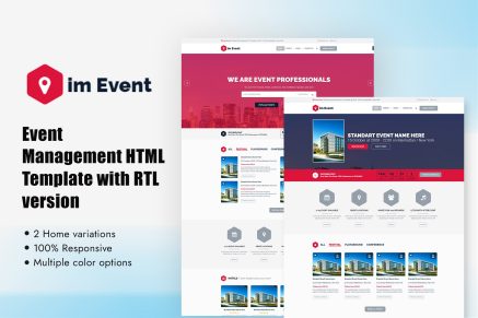Event Management HTML Template with RTL version