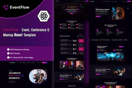 EventFlow - Event, Conference React Template