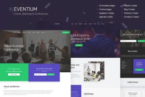 Eventium – Responsive Events HTML5 Template