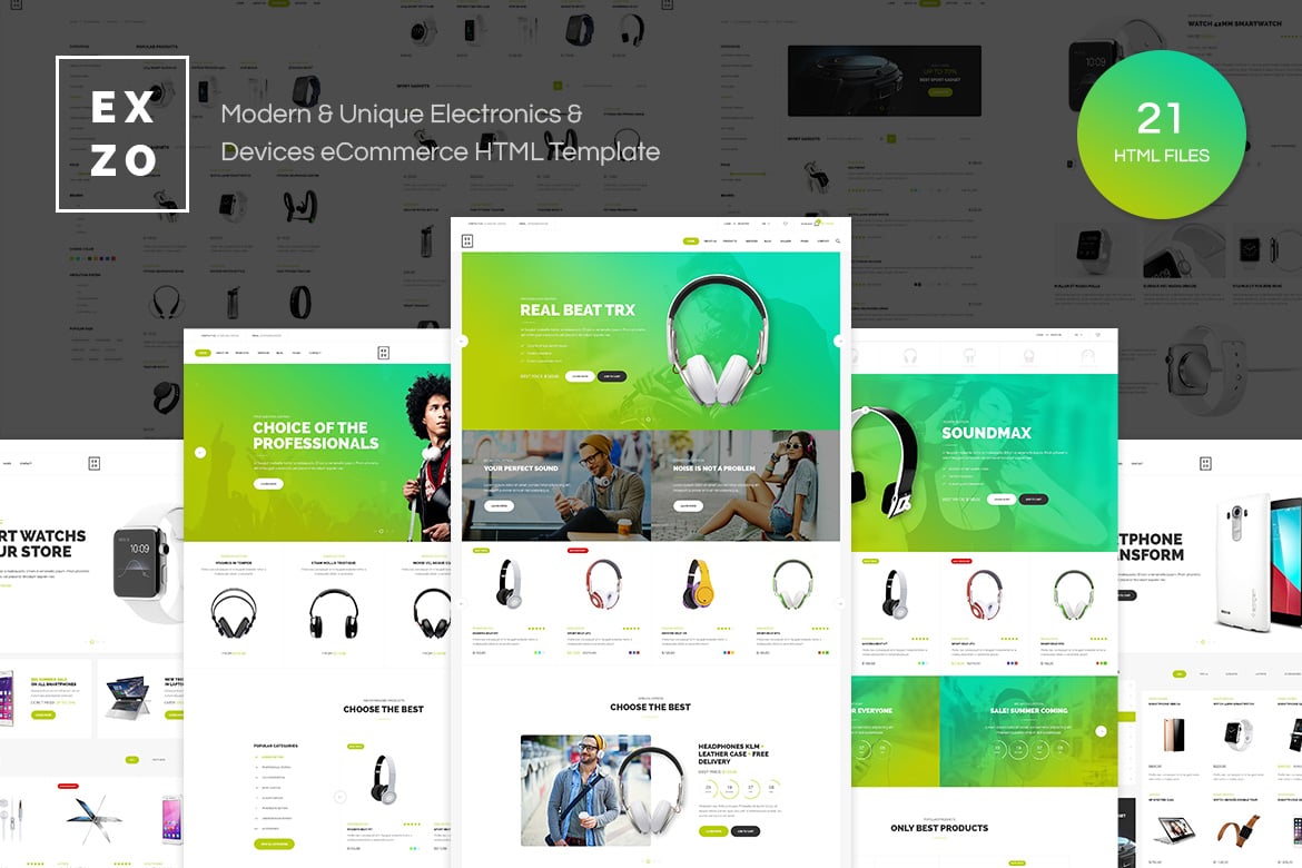 Exzo - Electronics eCommerce HTML Template