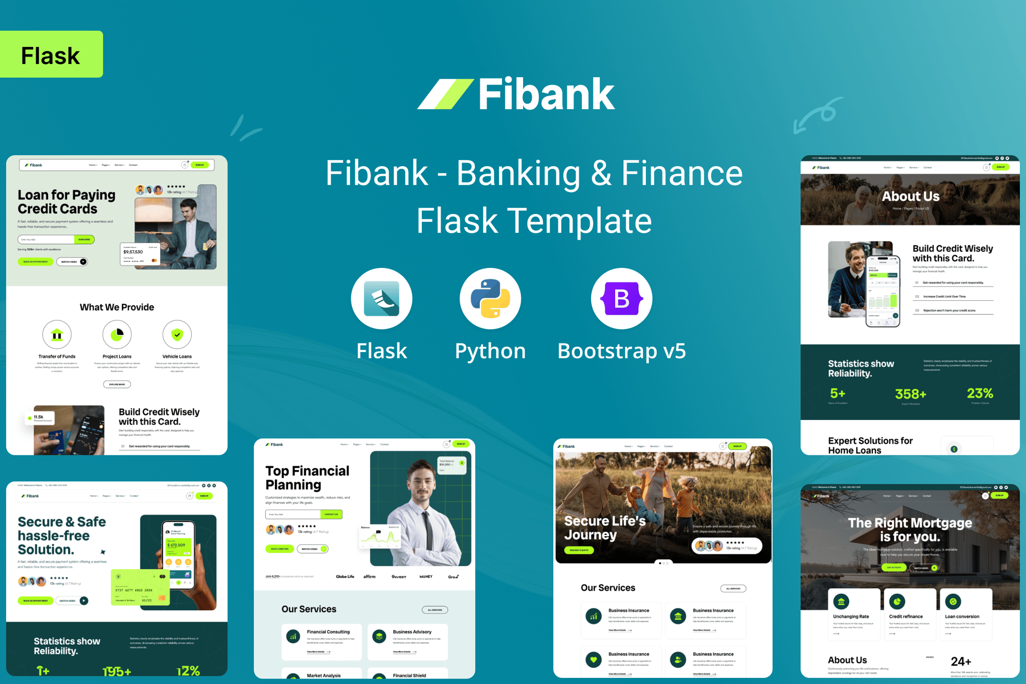 Fibank - Banking and Finance Flask Template