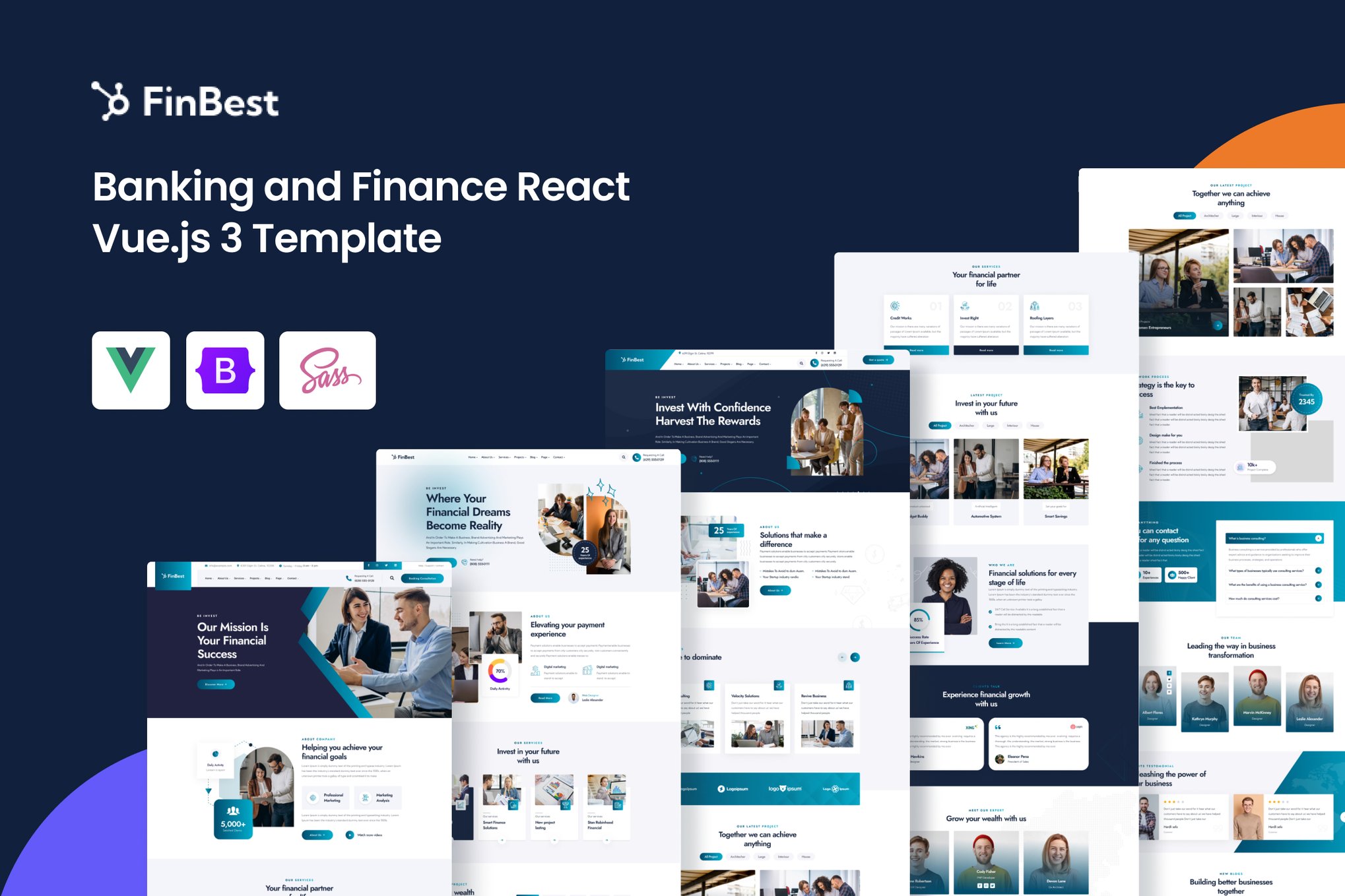 Finbest - Banking and Finance Vue.js 3 Template