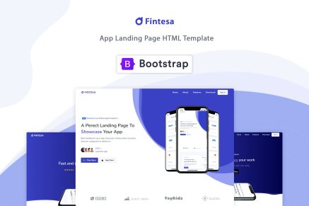 Fintesa - App Landing Page HTML Template
