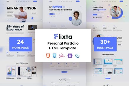 Flixta - Personal Portfolio HTML Template