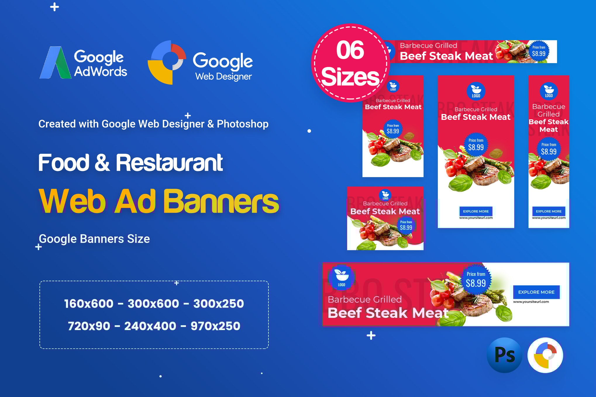 Food and Restaurant Banners HTML5 Ad D66