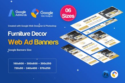 Furniture Decor Banners Ad - GWD and PSD