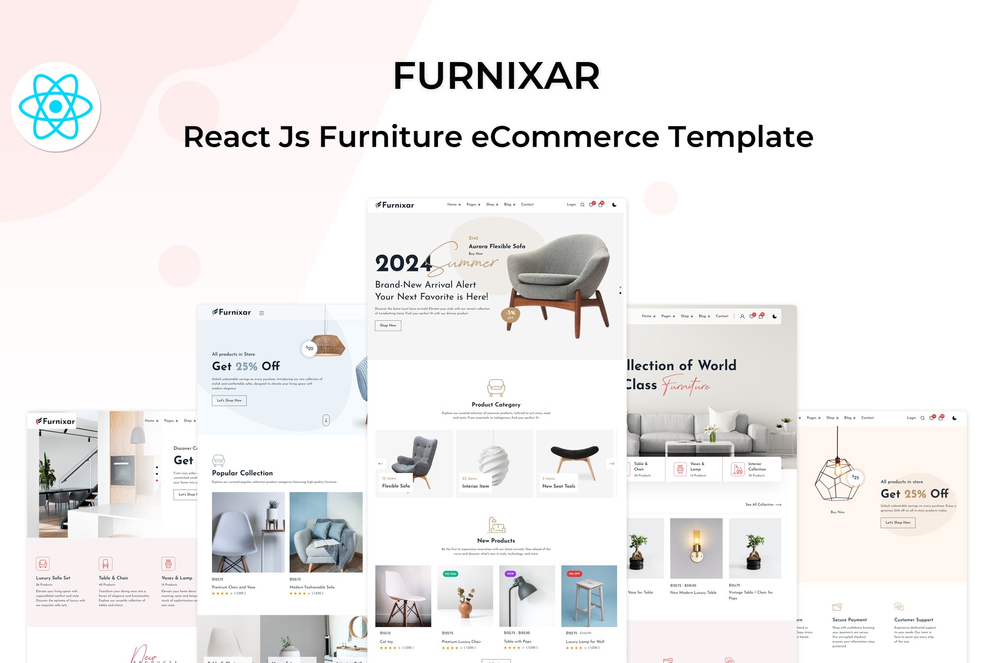 Furnixar - React Js Furniture eCommerce Template
