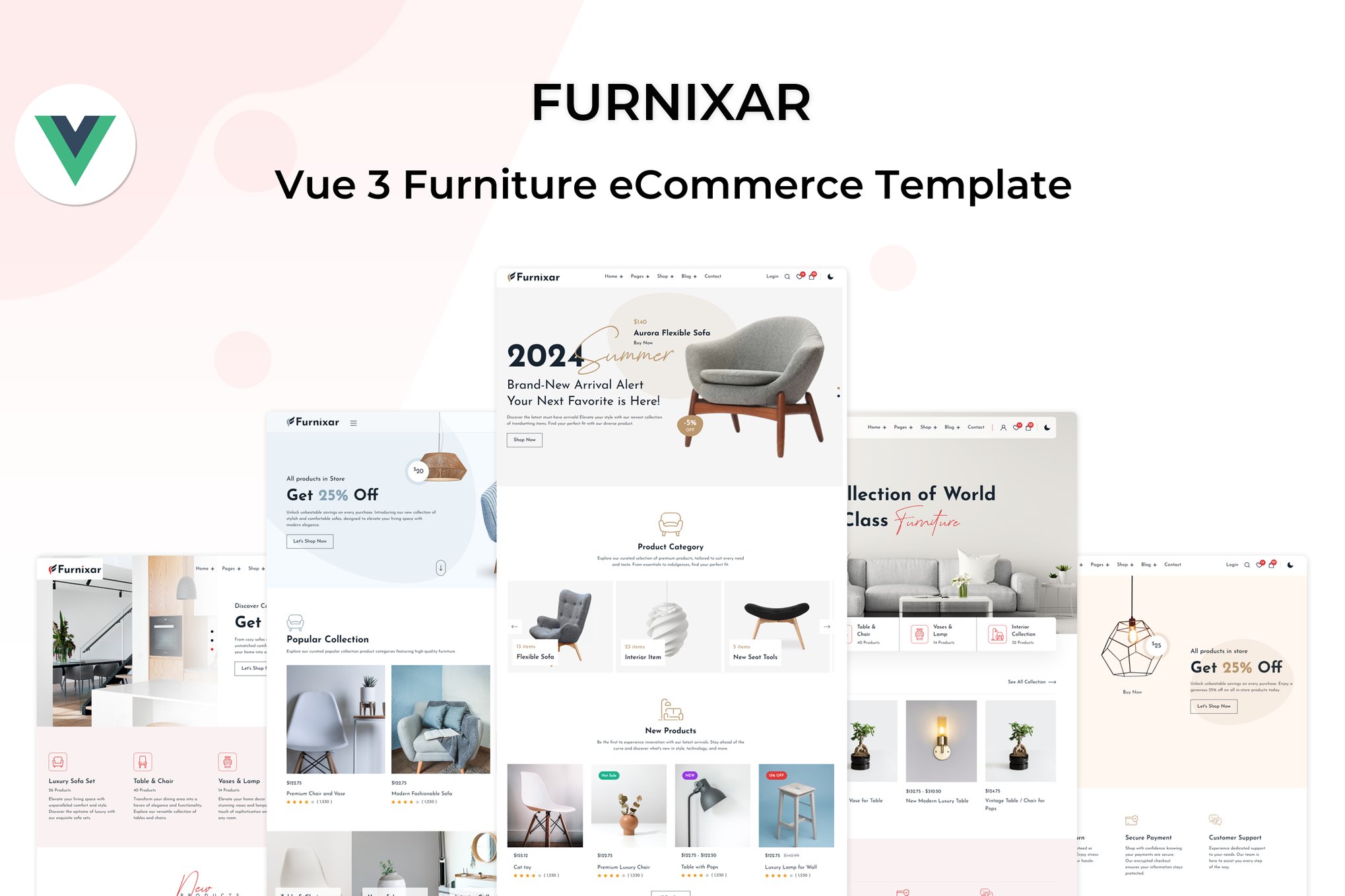 Furnixar - Vue 3 Furniture eCommerce Template
