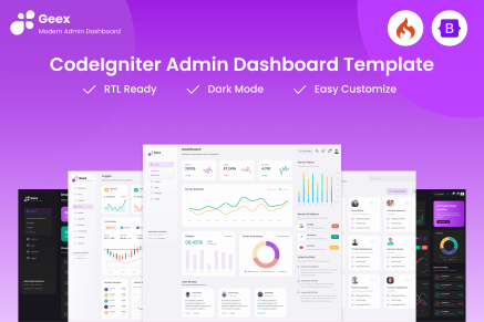 Geex - CodeIgniter Admin and Dashboard Template