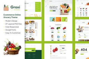 Groxi – Grocery Store Elementor Template Kit