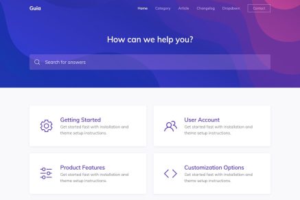 Guia - Helpdesk and Documentation HTML5 Template