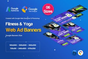 Gym and Fitness Banners Ad D34 – Google Web Design