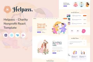 Helpass – Charity Nonprofit React Js Template