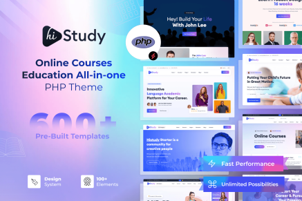 HiStudy - Online Courses and Education PHP Template
