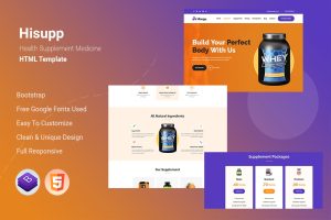Hisupp – Health Supplement Medicine Html Template