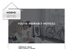 Horme – Clean One Page HTML5 Template