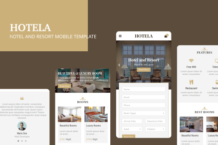 Hotela - Hotel and Resort Mobile Template