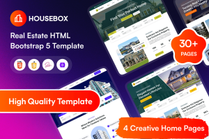HouseBox – Real Estate HTML Bootstrap 5 Template