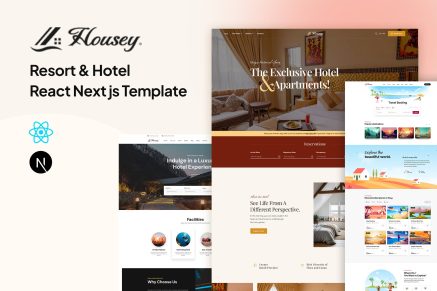 Housey - Resort and Hotel React Next js Template