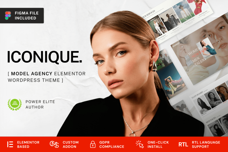 Iconique – Fashion Model Agency WordPress Theme