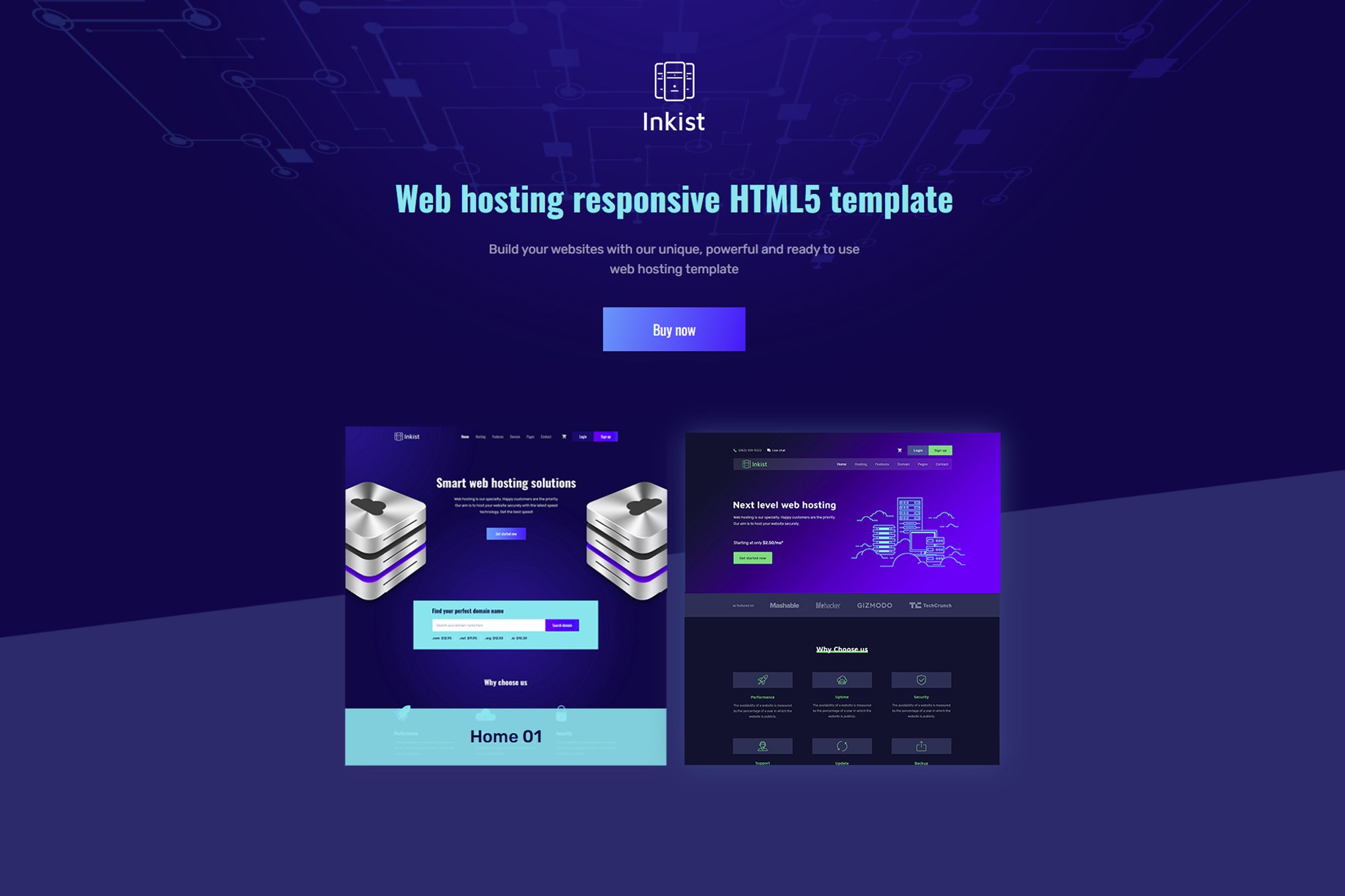 Inkist - Web Hosting HTML 5 Template