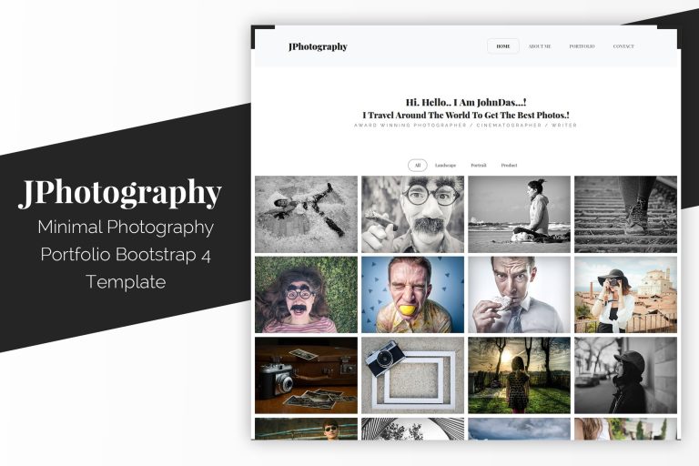 JPhotography – Minimal Photography Portfolio HTML5