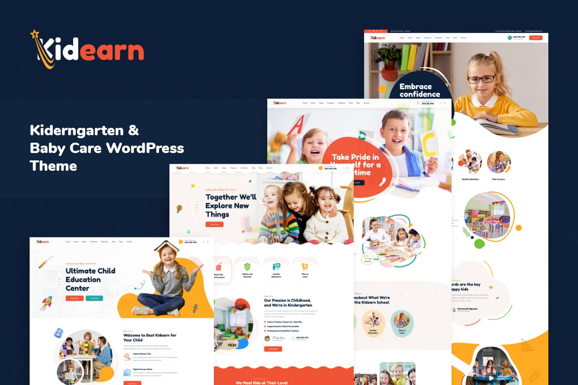 Kidearn - Kindergarten and Baby Care WordPress Theme