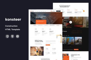 Konsteer – Construction HTML Template