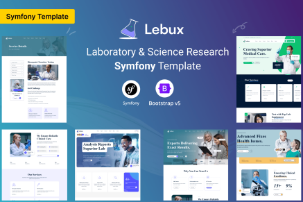 Labux - Laboratory and Research Symfony 7 Template