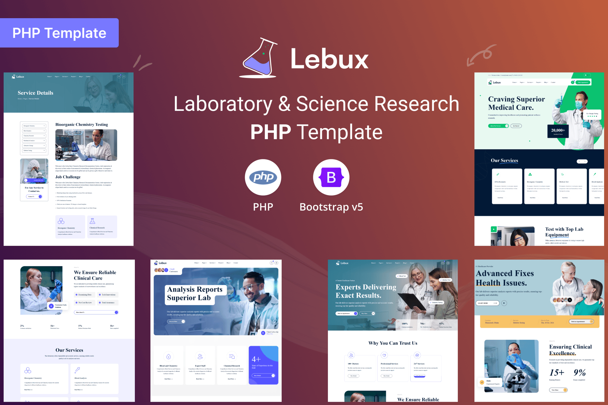 Labux - Laboratory and Science Research PHP Template