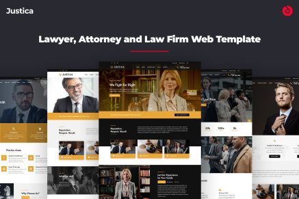 Lawyer and Attorney Bootstrap Web Template - Justica