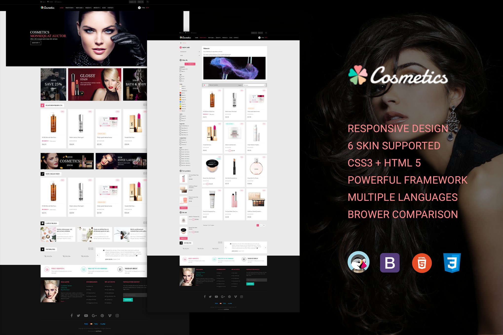 Leo Cosmetics - Organic PrestaShop 1.7 Theme