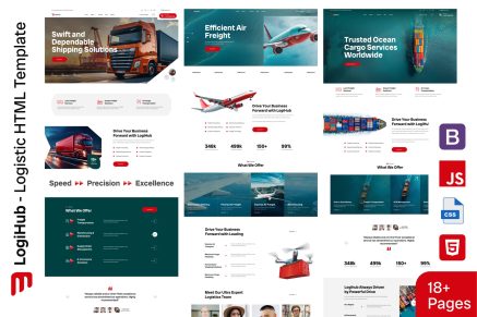 LogiHub - Logistic HTML Template