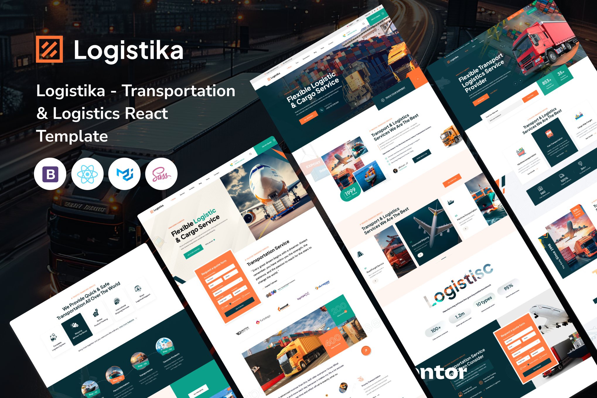 Logistika - Transport and Logistics React Template
