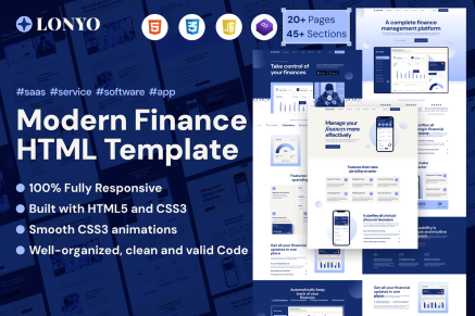 Lonyo - Sass And software Html Template