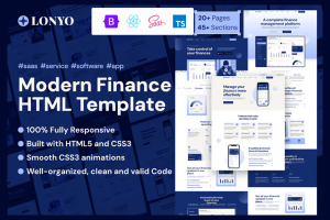 Lonyo – Sass And software React JS Template