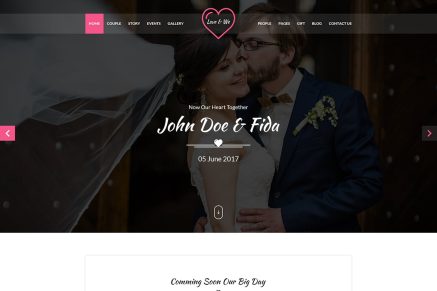 Love and We Wedding PSD Template