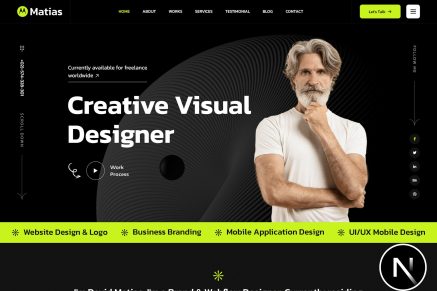 Matias - Personal Portfolio Next JS Template