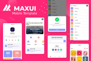 Maxui – Mobile Template UI Kit