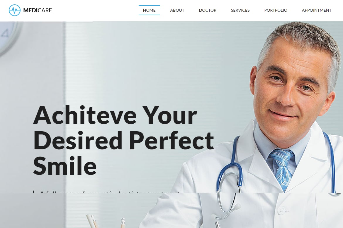 MediCare - Dentist, Medical HTML5 Template