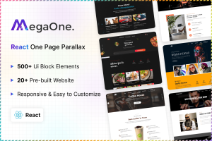 MegaOne – Multipurpose One Page React Template