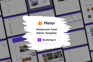Metor – Restaurant Food Admin Dashboard Template