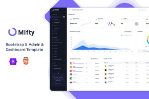 Mifty – HTML Admin & Dashboard Template