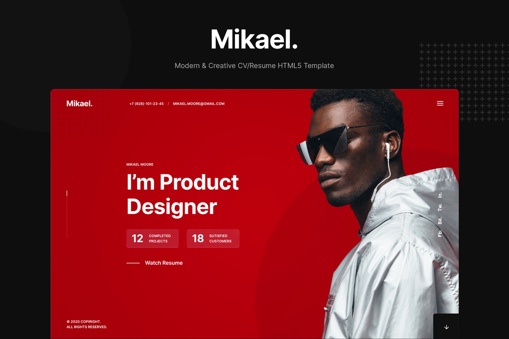 Mikael - Modern and Creative CV/Resume Template