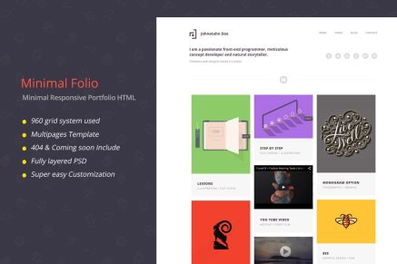 Minimal Folio - Responsive Portfolio Template
