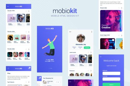 Mobiokit - HTML Mobile UI Kit