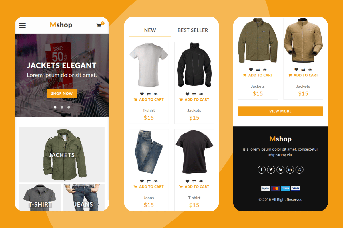 Mshop - eCommerce Mobile Template