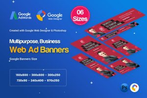 Multi-Purpose Banners HTML5 D68 – GWD & PSD