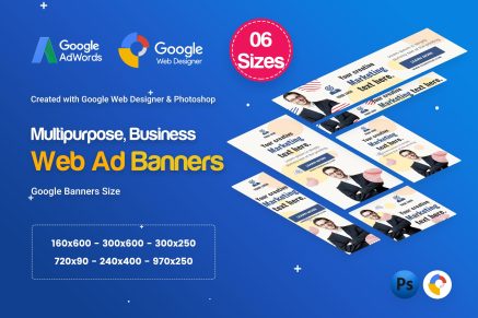 Multi Purpose Banners HTML5 D32 - GWD and PSD